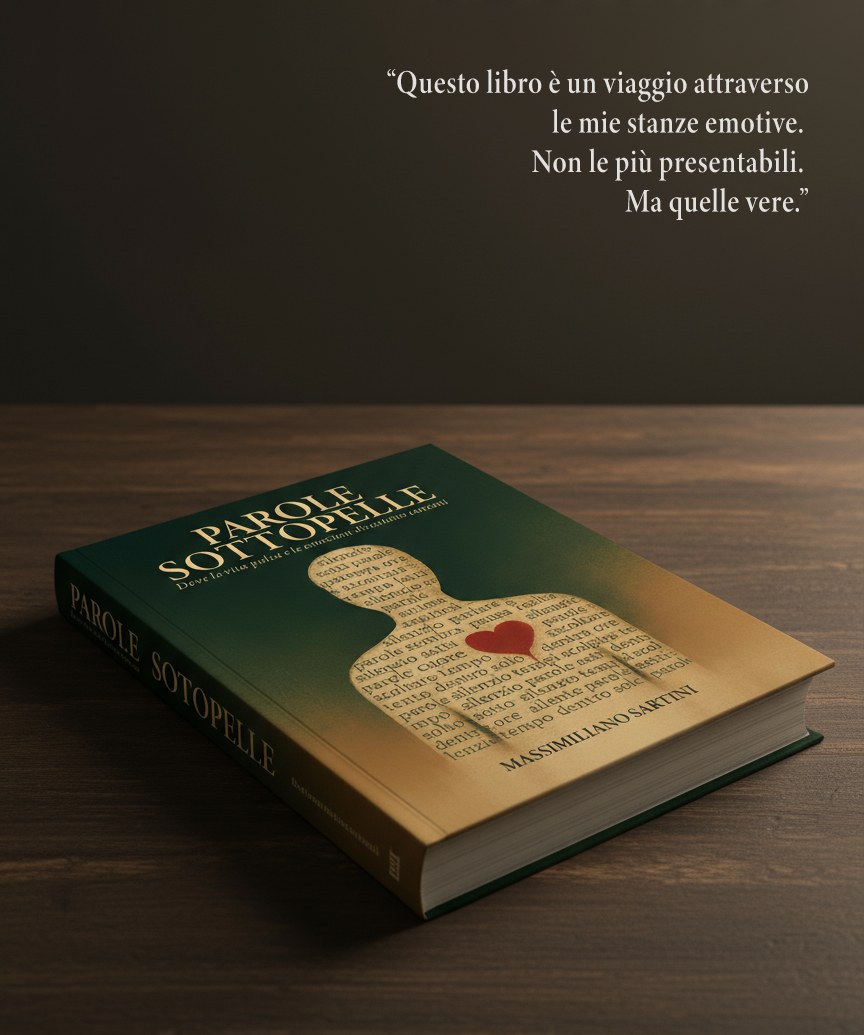 Il libro Parole Sottopelle su un tavolo